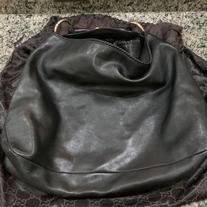 Gucci Black Large Hobo Purse